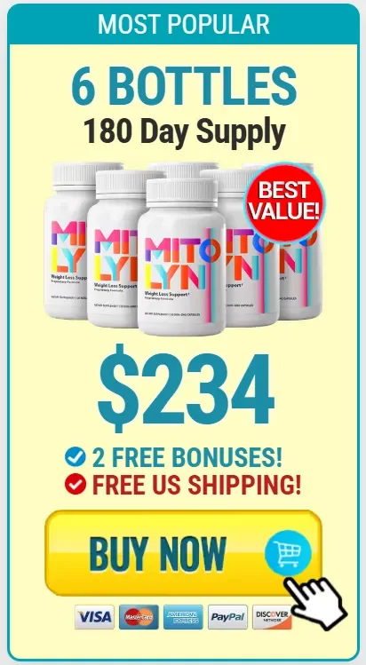 Mitolyn 6 Bottles Most Popular - 180 Day Supply - $234 with 2 Free Bonuses and Free US Shipping